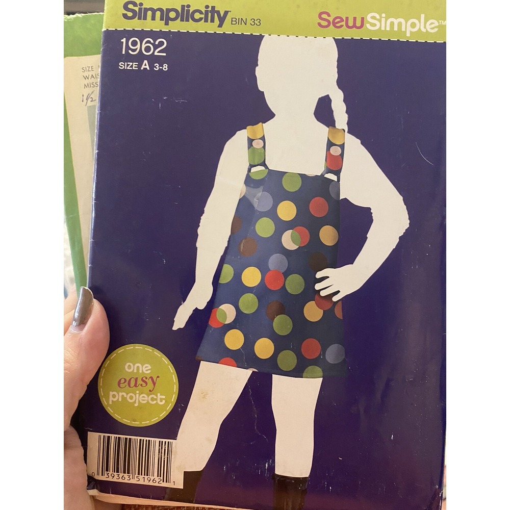 Simplicity Girls SewSimple Sewing Pattern 1962 Size 3-8 Jumper Dress
